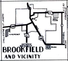 Inset map of Brookfield, Mo. (1950)