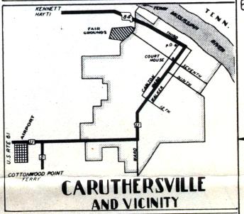 Inset map of Caruthersville, Mo. (1950)