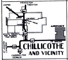 Inset map of Chillicothe, Mo. (1950)