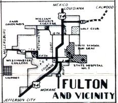 Inset map of Fulton, Mo. (1950)