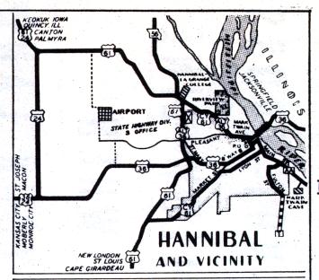 Inset map of Hannibal, Mo. (1950)