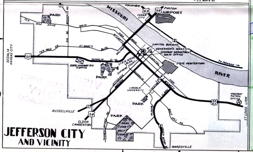 Inset map of Jefferson City, Mo. (1950)