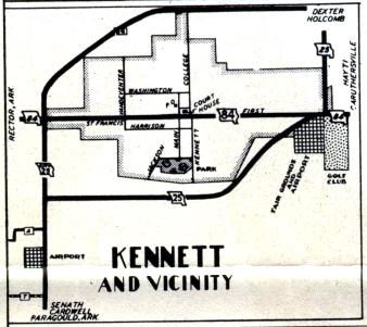 Inset map of Kennett, Mo. (1950)