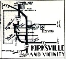 Inset map of Kirksville, Mo. (1950)