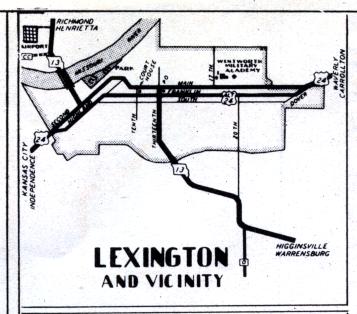 Inset map of Lexington, Mo. (1950)