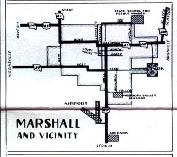 Inset map of Marshall, Mo. (1950)