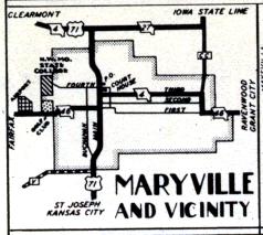 Inset map of Maryville, Mo. (1950)