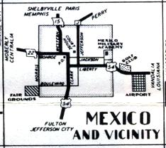 Inset map of Mexico, Mo. (1950)