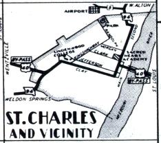 Inset map of St. Charles, Mo. (1950)