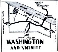 Inset map of Washington, Mo. (1950)
