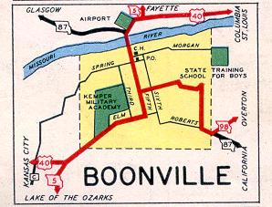 Inset map for Boonville, Mo. (1952)