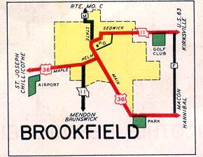 Inset map for Brookfield, Mo. (1952)