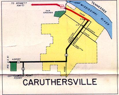 Inset map for Caruthersville, Mo. (1952)