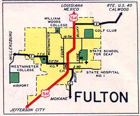 Inset map for Fulton, Mo. (1952)