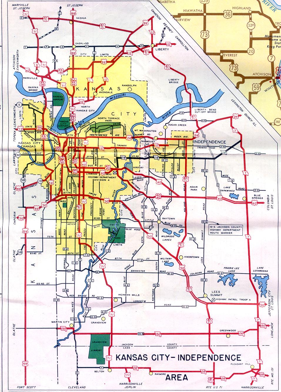 Inset map for Kansas City, Mo. (1952)