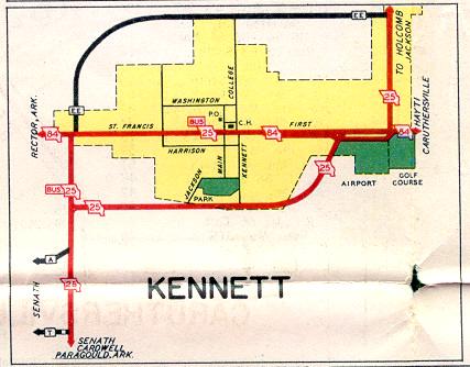 Inset map for Kennett, Mo. (1952)