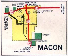Inset map for Macon, Mo. (1952)