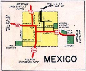Inset map for Mexico, Mo. (1952)