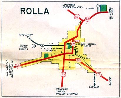 Inset map for Rolla, Mo. (1952)