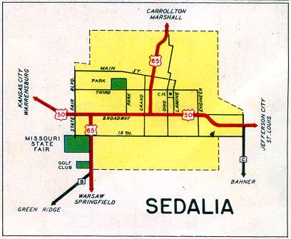 Inset map for Sedalia, Mo. (1952)
