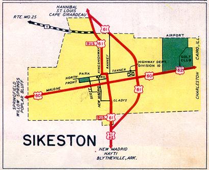Inset map for Sikeston, Mo. (1952)