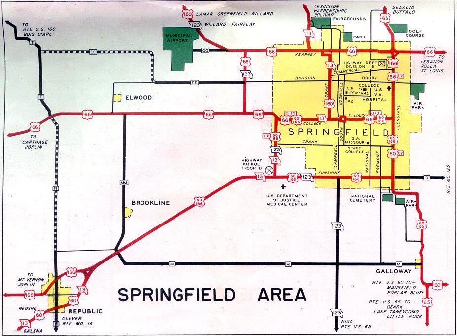 Inset map for Springfield, Mo. (1952)