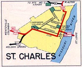 Inset map for St. Charles, Mo. (1952)