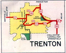 Inset map for Trenton, Mo. (1952)
