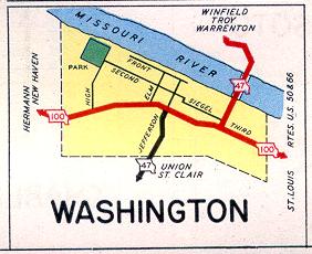 Inset map for Washington, Mo. (1952)
