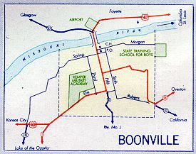 Inset map for Boonville, Mo. (1957)