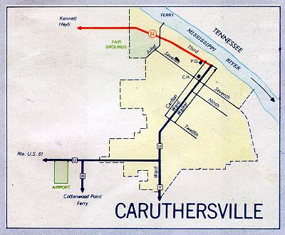 Inset map for Caruthersville, Mo. (1957)