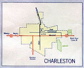 Inset map for Charleston, Mo. (1957)
