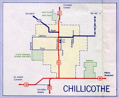 Inset map for Chillicothe, Mo. (1957)