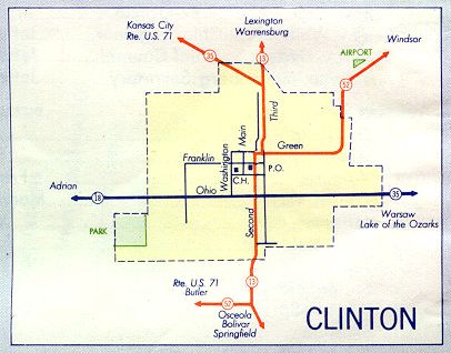 Inset map for Clinton, Mo. (1957)