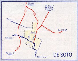 Inset map for De Soto, Mo. (1957)