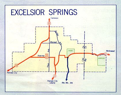 Inset map for Excelsior Springs, Mo. (1957)