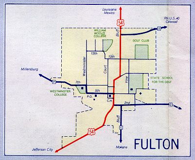 Inset map for Fulton, Mo. (1957)