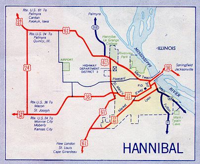 Inset map for Hannibal, Mo. (1957)