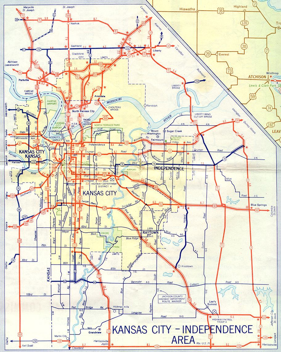 Inset map for Kansas City, Mo. (1957)