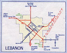 Inset map for Lebanon, Mo. (1957)