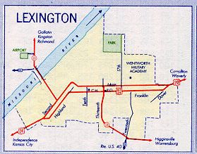Inset map for Lexington, Mo. (1957)