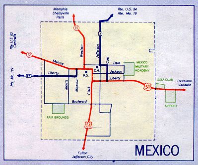 Inset map for Mexico, Mo. (1957)