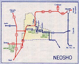 Inset map for Neosho, Mo. (1957)