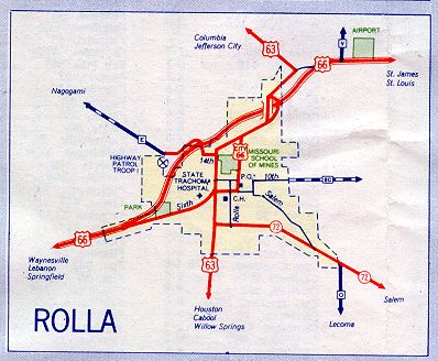Inset map for Rolla, Mo. (1957)