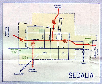 Inset map for Sedalia, Mo. (1957)