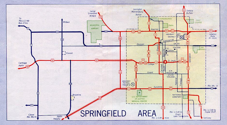 Inset map for Springfield, Mo. (1957)