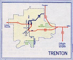 Inset map for Trenton, Mo. (1957)