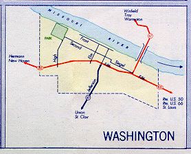 Inset map for Washington, Mo. (1957)