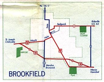 Inset map for Brookfield, Mo. (1958)