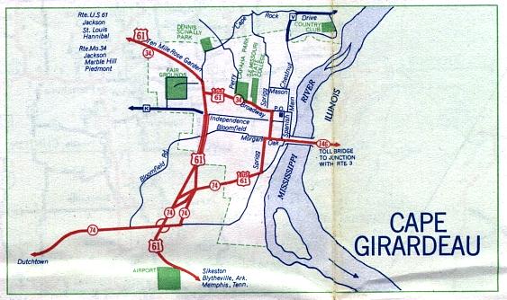 Inset map for Cape Girardeau, Mo. (1958)